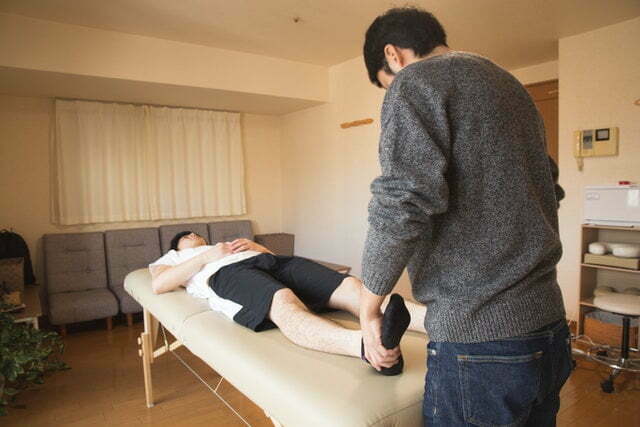 Man getting Physiotherapy